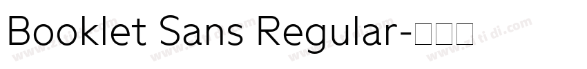 Booklet Sans Regular字体转换